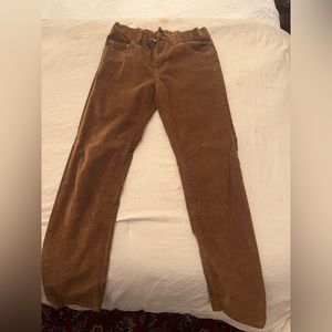J Crew boys brown corduroy pants stretch fit, size 10.